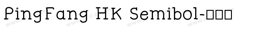 PingFang HK Semibol字体转换